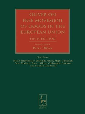 cover image of Oliver on Free Movement of Goods in the European Union